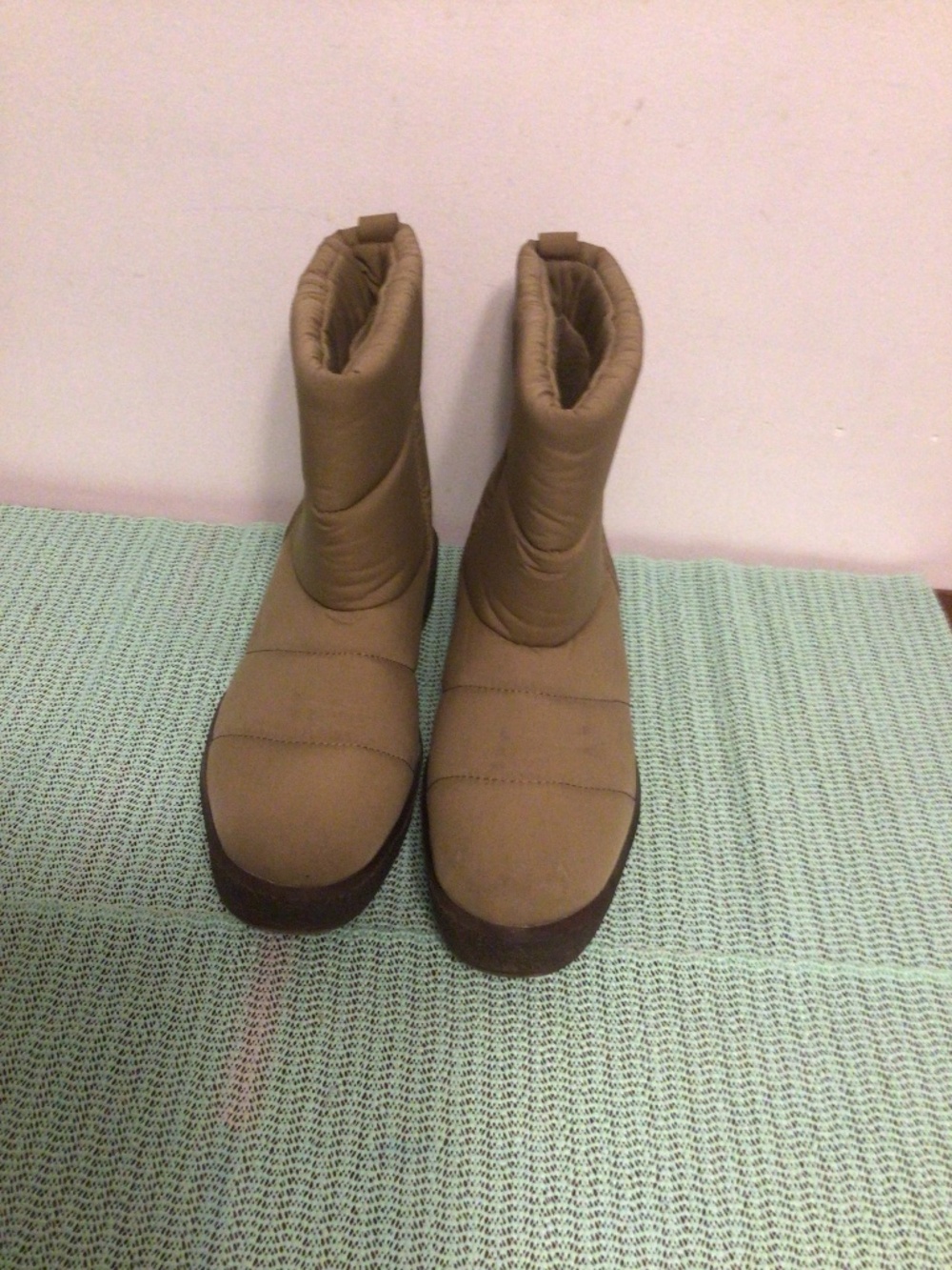 Madewell textile quilted slip on boots versatile cozy comfy warm boots SZ 12